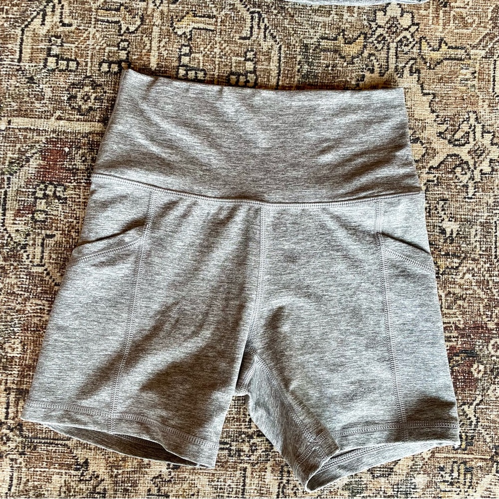 Aerie Offline Active/Lounge Set - One Shoulder Sports Bra + Bike Shorts - S - Picture 2 of 4